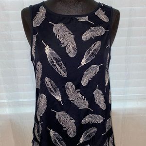 Feather print tank top
